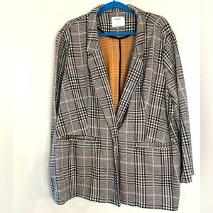 Never Worn - 3X Old Navy Plaid Knit Blazer